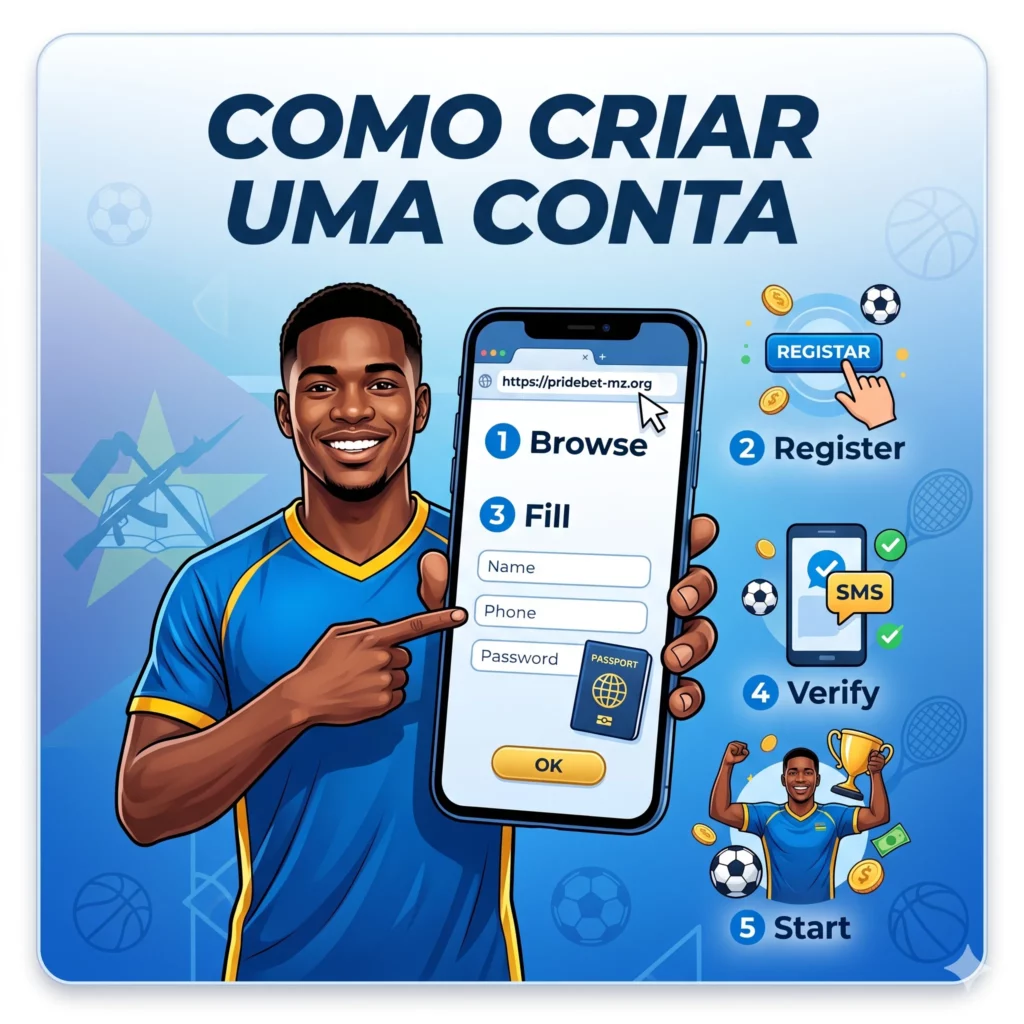 Como criar uma conta